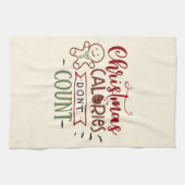 Weihnachtskalorien zählen nicht zu einem unschönen geschirrtuch (Horizontal)