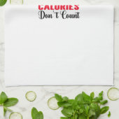 Weihnachtskalorien zählen nicht zu einem Zitat aus Geschirrtuch (Gefaltet)