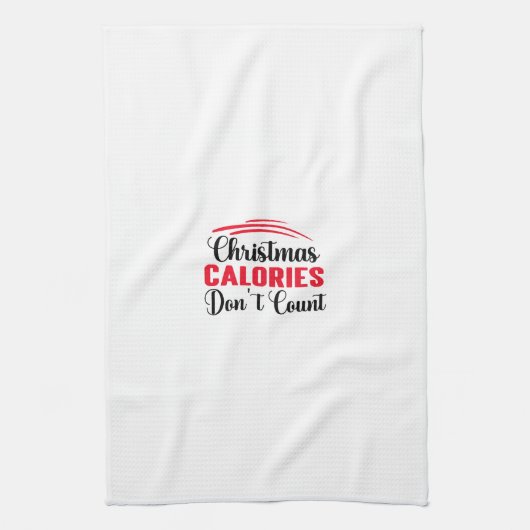 Weihnachtskalorien zählen nicht zu einem Zitat aus Geschirrtuch (Vertikal)
