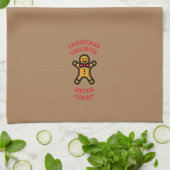 Weihnachtskalorien zählen niemals Gingerbret Geschirrtuch (Gefaltet)