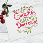 Weihnachtskalorien zählen Weihnachten nicht Geschirrtuch