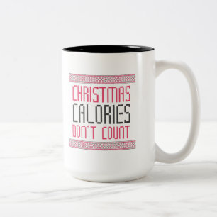 Weihnachtskalorien Zweifarbige Tasse