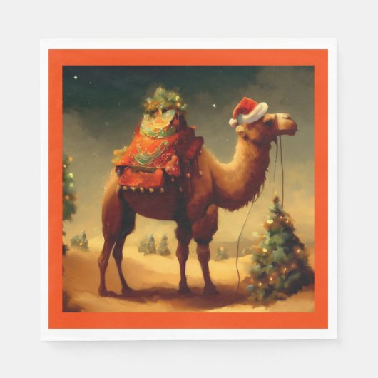 Weihnachtskamel 1 serviette (Vorderseite)