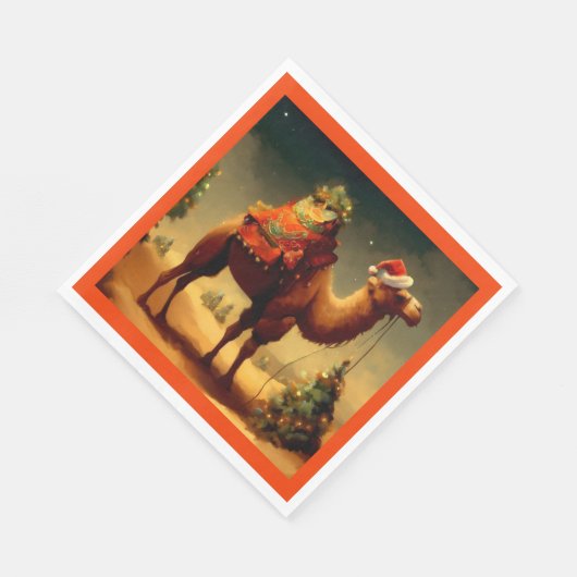 Weihnachtskamel 1 serviette (Ecke)