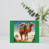 Weihnachtskamel 2 feiertagspostkarte (Stehend Vorderseite)
