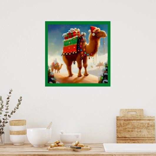 Weihnachtskamel 2 poster (Küche)
