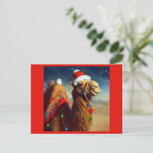 Weihnachtskamel 3 feiertagspostkarte (Stehend Vorderseite)