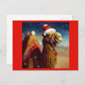 Weihnachtskamel 3 feiertagspostkarte (Vorne/Hinten)