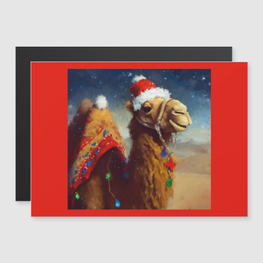 Weihnachtskamel 3 magnetkarte (Vorne/Hinten)
