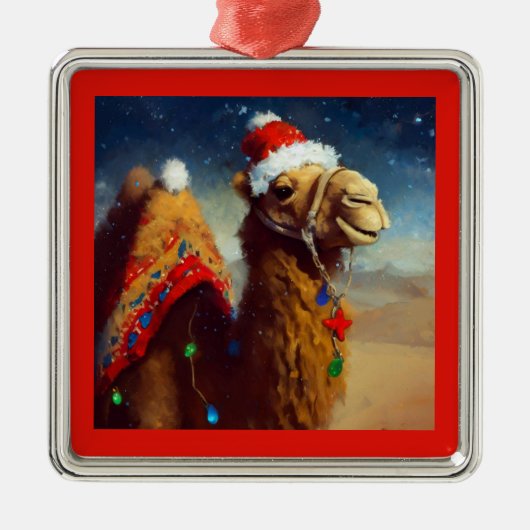 Weihnachtskamel 3 ornament aus metall (Vorne)