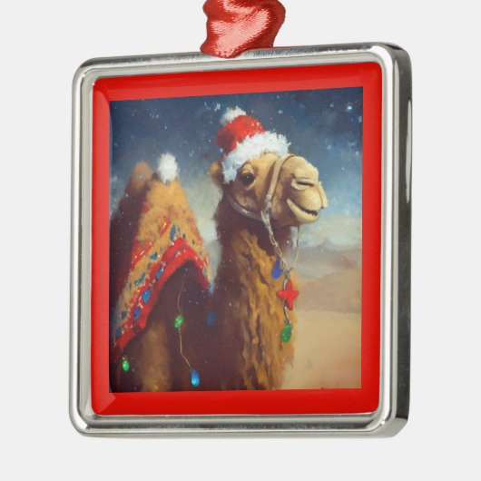Weihnachtskamel 3 ornament aus metall (Links)