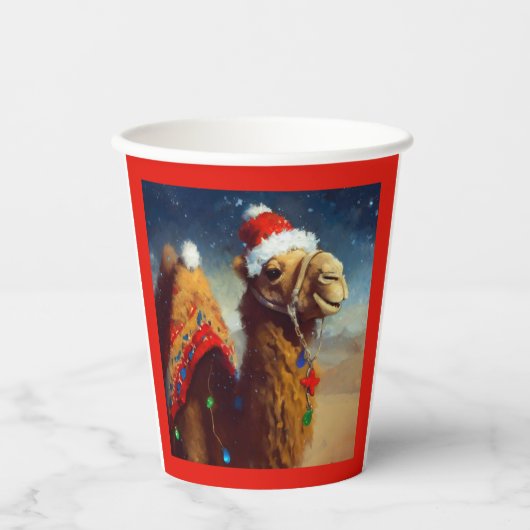 Weihnachtskamel 3 pappbecher (Vorderseite)