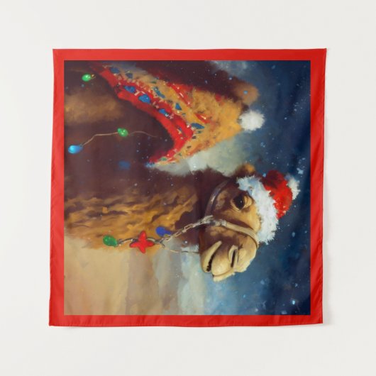 Weihnachtskamel 3 wandteppich (Vorderseite (Horizontal))