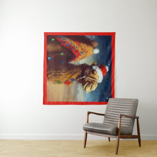 Weihnachtskamel 3 wandteppich (Beispiel (Horizontal))