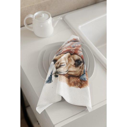 Weihnachtskamel, anpassbar geschirrtuch