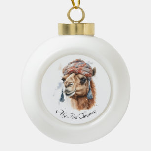 Weihnachtskamel, anpassbar keramik Kugel-Ornament