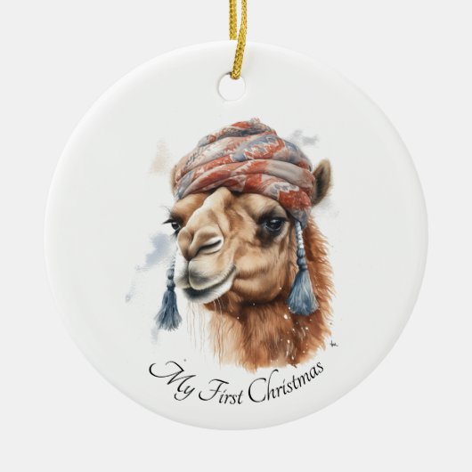 Weihnachtskamel, anpassbar keramik ornament (Vorne)