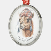 Weihnachtskamel, anpassbar ornament aus metall (Links)