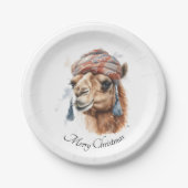 Weihnachtskamel, anpassbar pappteller (Vorderseite)