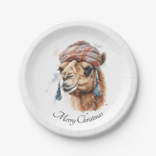 Weihnachtskamel, anpassbar pappteller