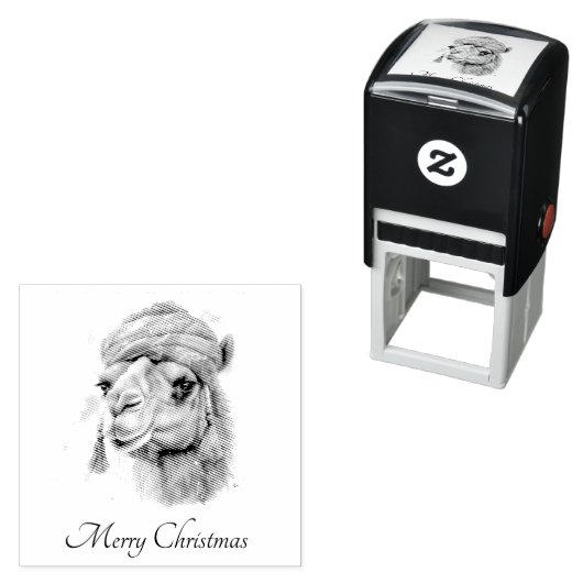 Weihnachtskamel, anpassbar permastempel (Beispiel)