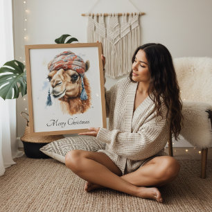 Weihnachtskamel, anpassbar poster