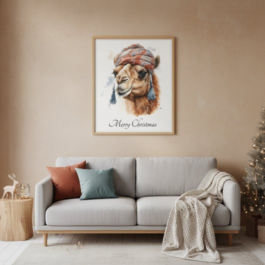 Weihnachtskamel, anpassbar poster