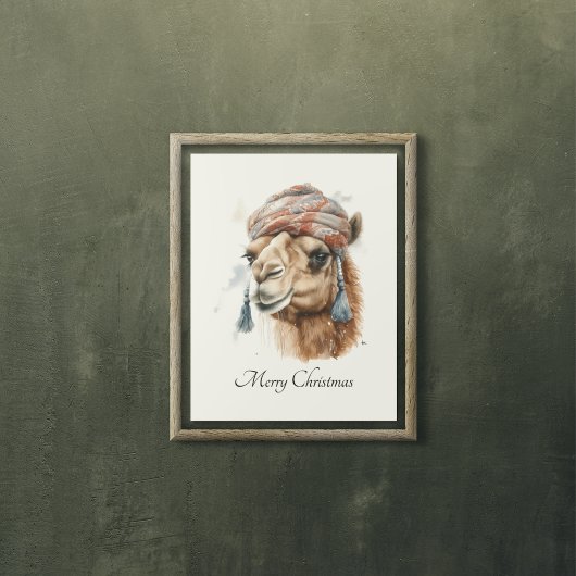 Weihnachtskamel, anpassbar poster