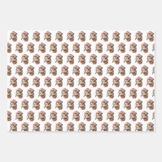 Weihnachtskamel Geschenkpapier Set (Vorderseite 3)