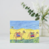 Weihnachtskamel-Postkarte Feiertagspostkarte (Stehend Vorderseite)