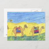 Weihnachtskamel-Postkarte Feiertagspostkarte (Vorne/Hinten)