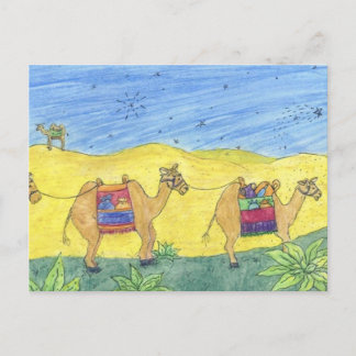 Weihnachtskamel-Postkarte Feiertagspostkarte