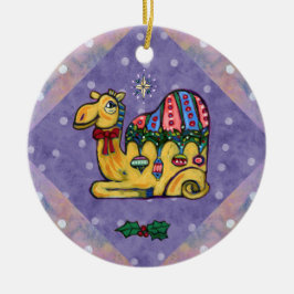 Weihnachtskamel-wunderliche Baum-Verzierung Keramikornament