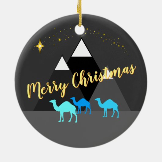 Weihnachtskamele Keramik Ornament (Hinten)