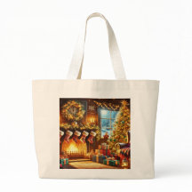 Weihnachtskamin im Winter Wunderland