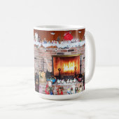 WEIHNACHTSKAMIN  KAFFEETASSE (VorderseiteRechts)