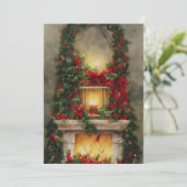Weihnachtskaminbudget Feiertagskarte (Stehend Vorderseite)