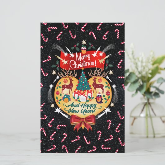 Weihnachtskanäle Briefpapier (Stehend Vorderseite)