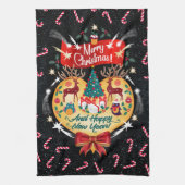 Weihnachtskanäle Geschirrtuch (Vertikal)