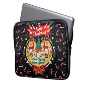Weihnachtskanäle Laptopschutzhülle (Vorderseite Links)