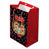 Weihnachtskanäle Mittlere Geschenktüte (Vorderseite Schrägansicht)