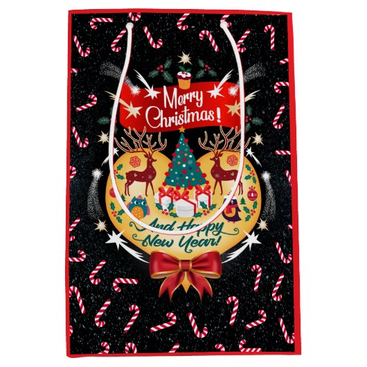 Weihnachtskanäle Mittlere Geschenktüte (Vorderseite)