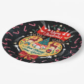 Weihnachtskanäle Pappteller (Schrägansicht)