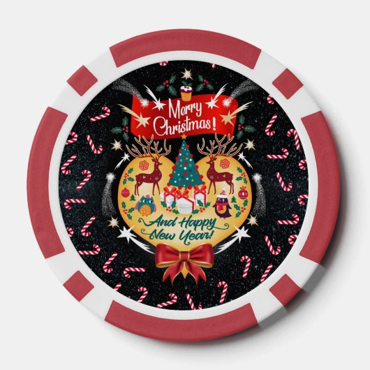 Weihnachtskanäle Pokerchips (Rückseite)