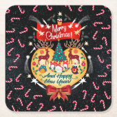 Weihnachtskanäle Rechteckiger Pappuntersetzer (Vorderseite)