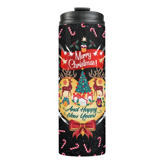 Weihnachtskanäle Thermosbecher (Vorderseite)