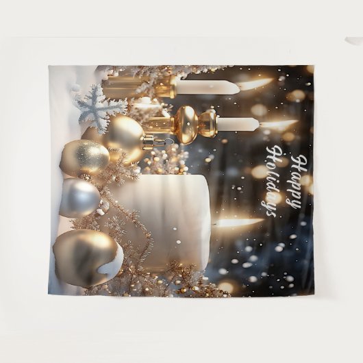 Weihnachtskandale Hintergrund Wandteppich (Vorderseite (Horizontal))