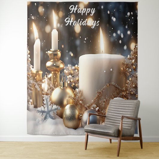 Weihnachtskandale Hintergrund Wandteppich (Beispiel)