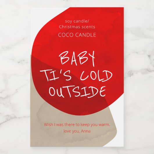 Weihnachtskandale Lebensmitteletikett (Einzelnes Label)