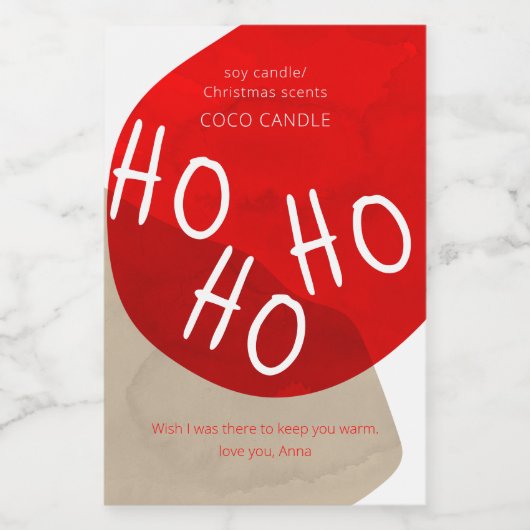 Weihnachtskandale Lebensmitteletikett (Einzelnes Label)